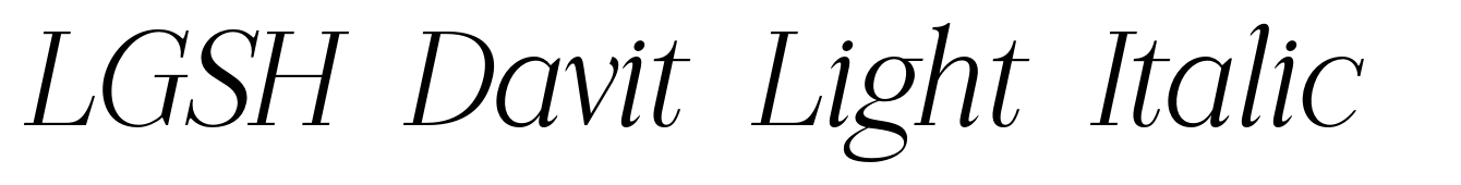 LGSH Davit Light Italic